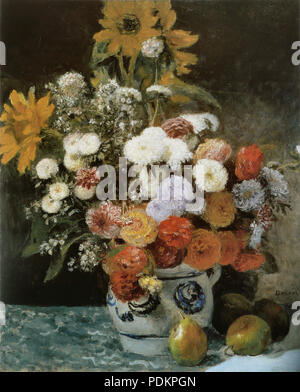 28 Pierre-Auguste Renoir - Fleurs dans un Pot de Faïence Stockfoto