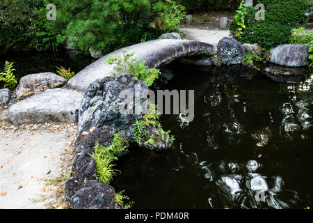 Banna-ji-Tempel Teich Garten-Banna-ji in Ashikaga ist einer der benannten nationalen Japans Schätze, die wichtigsten Tempelbau der Banna-ji Tempel wurde oder Stockfoto