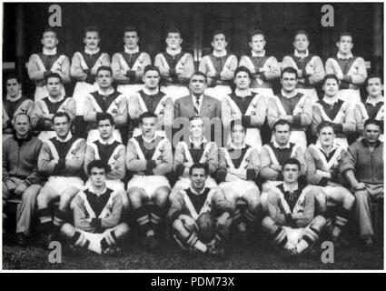 4 1951 französischen Rugby Team Stockfoto