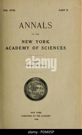 Annalen der New York Academy of Sciences Stockfoto