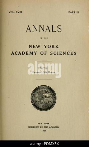 Annalen der New York Academy of Sciences Stockfoto