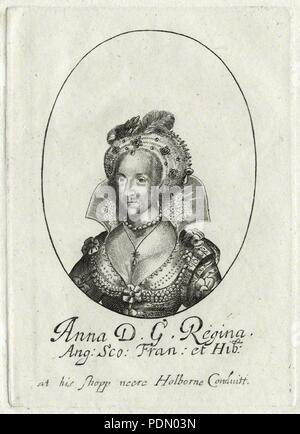 Anna von Dänemark durch William Hooker. Stockfoto