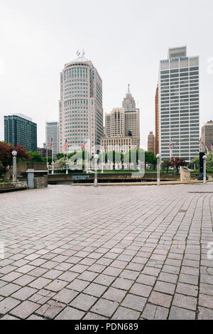 Hart-Plaza, in Detroit, Michigan Stockfoto