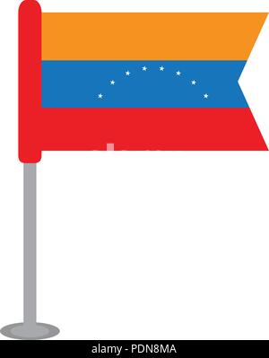 Isolierte Flagge Venezuelas Stock Vektor