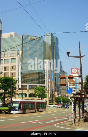 Blick auf die Stadt von Suidocho, Präfektur Kumamoto, Japan Stockfoto