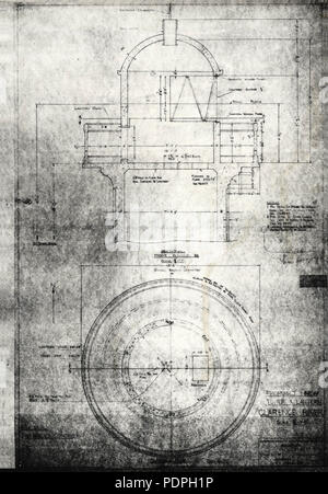 34 Clarence River Licht, vorgeschlagenen Turm Pläne, 1951 Stockfoto