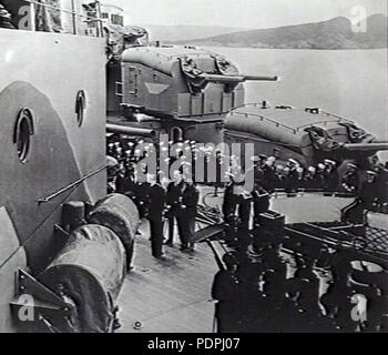 45 FD Roosevelt auf der HMS Prince of Wales im Jahre 1941 Stockfoto