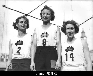 70 Jean Coleman, Decima Norman und Eileen Wearne 1938 Stockfoto