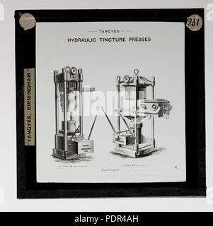 78 Laterne Folie - Tangyes Ltd, Tinktur Pressen, um 1910 Stockfoto