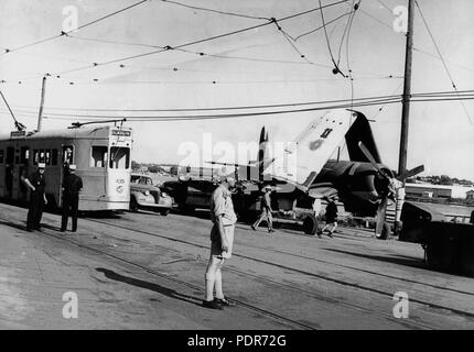 75 Kingsford Smith Drive Flugzeugabsturz Stockfoto