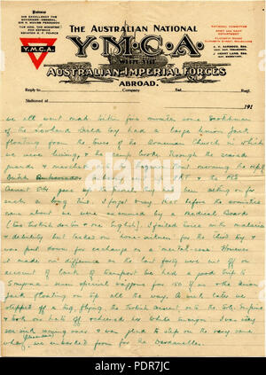 79 Brief von Maurice George Delpratt zu Nell - Dezember 1918 - p3 Stockfoto