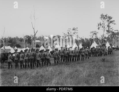 79 Licht - Reiter auf Parade in einer Armee Camp in der Nähe von Mundoolun, 1909 Stockfoto