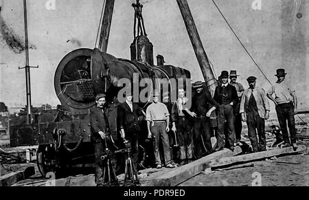 92 NSWGR Z 13 Klasse Lokomotive in Glebe Insel montiert wird Stockfoto
