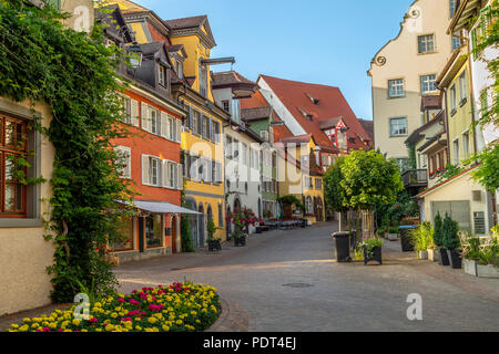 Meersburg ist eine Stadt im Südwesten des Landes Baden-Württemberg. Am Bodensee (Bodensee), Es ist von Weinbergen umgeben Stockfoto