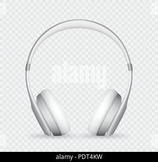 Vektor realistische Kopfhörer für Element Werbung Music Festival. Stock Vektor