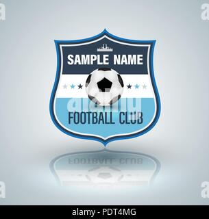 Fußball und Fußball Hochschule Vektor logo Vorlage. Stock Vektor