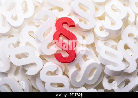 Hohe Betrachtungswinkel der Roten Absatz Symbol Stockfoto