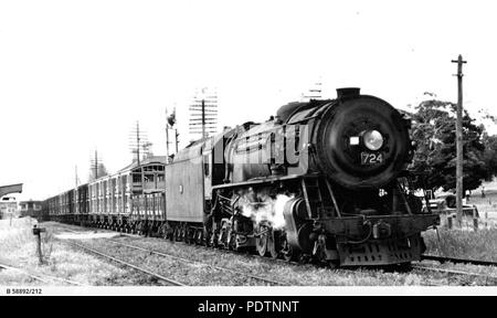 195 South australische Eisenbahnen 724, North Adelaide, South Australia, 1952. Stockfoto