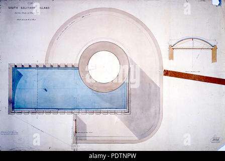 195 South einsame Insel, Licht, Planen von Dach, 1878 Stockfoto