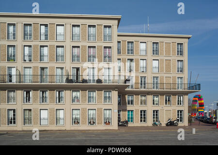 Iconic Apartment Block entworfen von Auguste Perret in Le Havre, Normandie, Frankreich Stockfoto