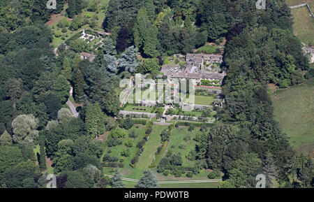 Luftaufnahme von Parcevall Hall Gardens in der Nähe von Skipton, North Yorkshire Stockfoto