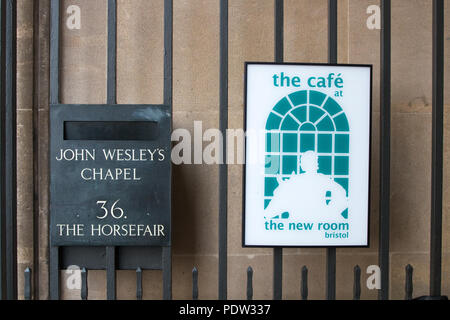 BRISTOL: John Wesley's Chapel, 36 Die horsefair Stockfoto