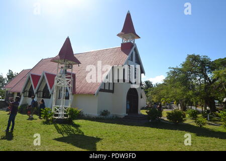 Red Roof Cap Malheureux mauritius Kirche Stockfoto