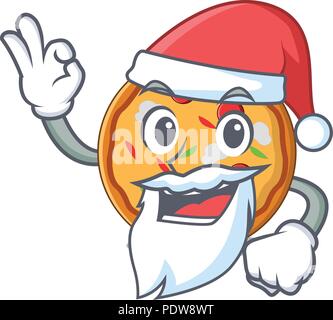 Santa pizza Maskottchen Cartoon Stil Stock Vektor