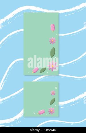 Satz von Hintergründen für Social Media Netzwerken. Geschichte und post Vorlagen. Vector Illustration. Stock Vektor