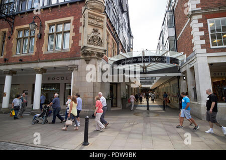 Grosvenor Shopping Center abgedeckt arcade Chester Cheshire England Großbritannien Stockfoto