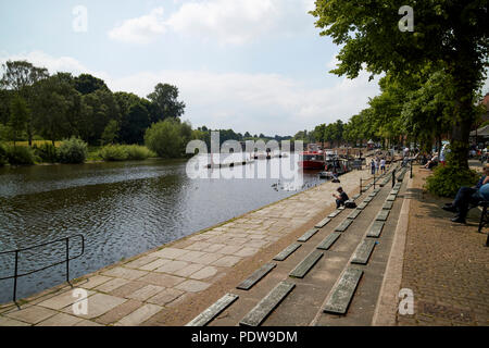 River Dee in Chester Cheshire England Großbritannien Stockfoto