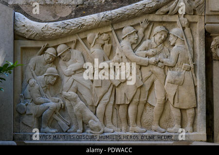 Kriegerdenkmal, Barjols, Var, Frankreich Stockfoto