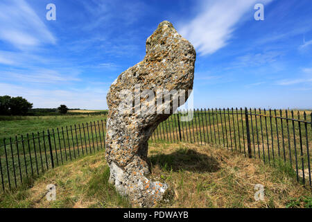 Die Könige Stein, Rollright Stones, in der Nähe von Chipping Norton, Oxfordshire, England. Stockfoto