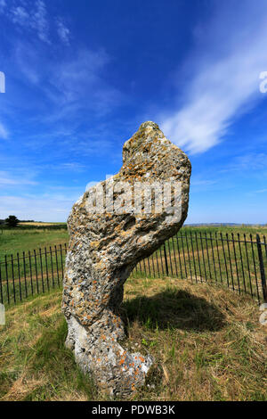 Die Könige Stein, Rollright Stones, in der Nähe von Chipping Norton, Oxfordshire, England. Stockfoto