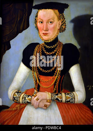 Weibliche Portrait 1564 Lucas Cranach der Jüngere. Wittenberg 1515-1586 Deutscher Deutschland Stockfoto