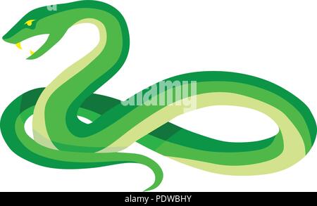 Grüner Schlangen-Reptil-Tiervektor Stock Vektor