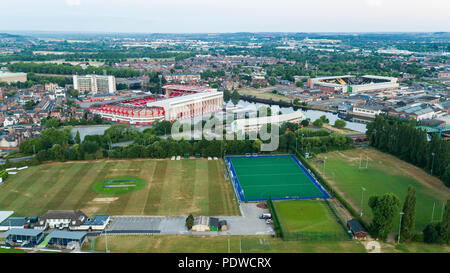 Nottingham Stadien aus der Luft Stockfoto