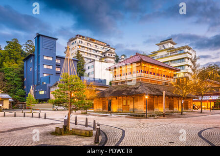 Kaga Onsen, Japan bei der Yamashiro Onsen Hot Springs Resort Distrikt. Stockfoto