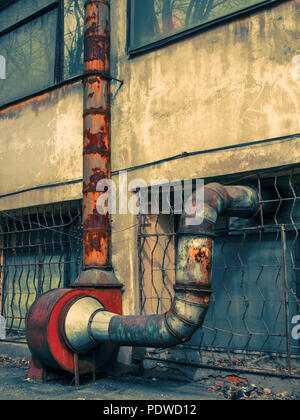 Alte industrielle Luft Zeichnung Stockfoto