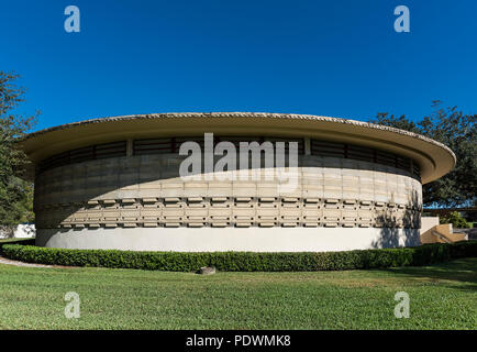 Thad Buckner Gebäude von Frank Loyd Wright für Florida Southern College, Lakeland, Florida, USA entwickelt. Stockfoto