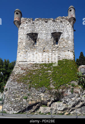 SANTA MARGHERITA LIGURE, ITALIEN 19. MAI 2018: Außenansicht des Schlosses (Castello) Stockfoto