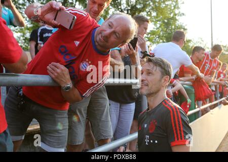 Rottach Egern, Deutschland. 02 Aug, 2018. firo: 02.08.2018, Fuvuball, 1.Bundesliga, Saison 2018/2019, FC Bayern München, München, Trainingslager in Rottach-Egern, Niko Kovac (FC Bayern) | Verwendung der weltweiten Kredit: dpa/Alamy leben Nachrichten Stockfoto