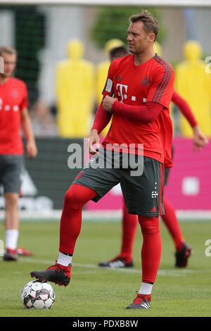 Rottach Egern, Deutschland. 02 Aug, 2018. firo: 02.08.2018, Fuvuball, 1.Bundesliga, Saison 2018/2019, FC Bayern München, München, Trainingslager in Rottach-Egern, Manuel Neuer (FC Bayern) | Verwendung der weltweiten Kredit: dpa/Alamy leben Nachrichten Stockfoto