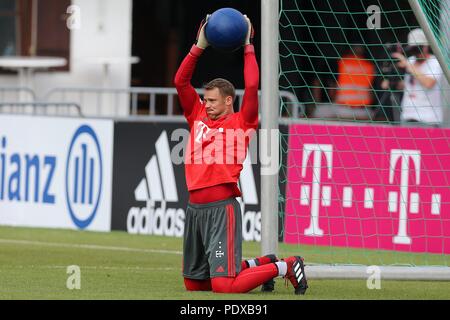 Rottach Egern, Deutschland. 02 Aug, 2018. firo: 02.08.2018, Fuvuball, 1.Bundesliga, Saison 2018/2019, FC Bayern München, München, Trainingslager in Rottach-Egern, Manuel Neuer (FC Bayern) | Verwendung der weltweiten Kredit: dpa/Alamy leben Nachrichten Stockfoto