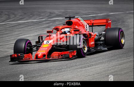 Hockenheim, Deutschland. 21. Juli 2018. firo 21.07.2018, Formel 1, Motorsport, Formel 1-Saison 2018: Hockenheim Grand Prix von Deutschland, Sebastian Vettel, Scuderia Ferrari, | Verwendung der weltweiten Kredit: dpa/Alamy leben Nachrichten Stockfoto