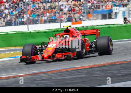 Hockenheim, Deutschland. 21. Juli 2018. firo 21.07.2018, Formel 1, Motorsport, Formel 1-Saison 2018: Hockenheim Grand Prix von Deutschland, Kimi Räikkönen, Scuderia Ferrari, | Verwendung der weltweiten Kredit: dpa/Alamy leben Nachrichten Stockfoto