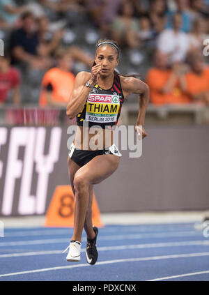 Berlin, Deutschland. 09 Aug, 2018. Nafissatou THIAM, BEL, Aktion. Siebenkampf 200 m, am 09.08.2018 Europäische Leichtathletik WM 2018 in Berlin/Deutschland vom 06.08. - 12.08.2018. | Verwendung der weltweiten Kredit: dpa/Alamy leben Nachrichten Stockfoto