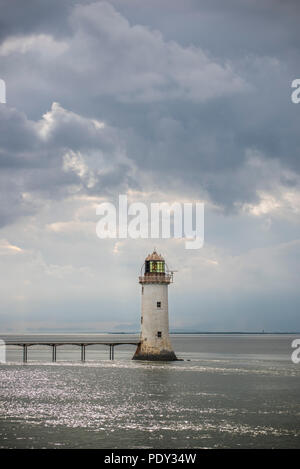 Leuchtturm in Shannon Estuary, Leuchtturm, Tarbert Tarbert, County Kerry, Republik von Irland Stockfoto