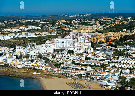 Luz an der Küste der Algarve, Praia da Luz, Portugal Stockfoto