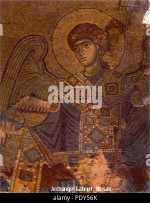 Erzengel Gabriel - Gelati Monastery byzantinisches Mosaik (ca. 1125-1130). Stockfoto